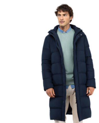 Abrigo Largo Hombre Negro