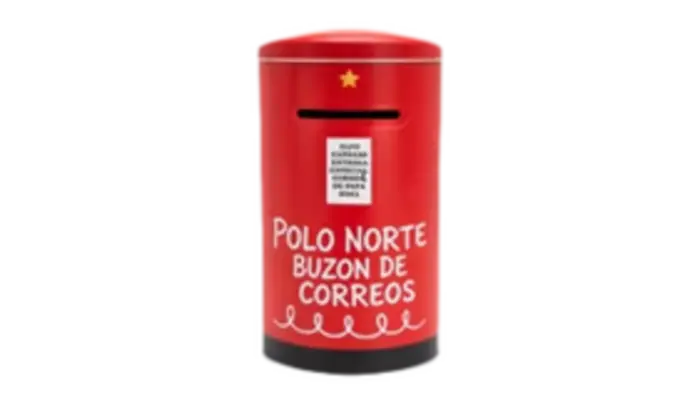 Buzón Americano Navideño Decorativo de Hierro Rojo