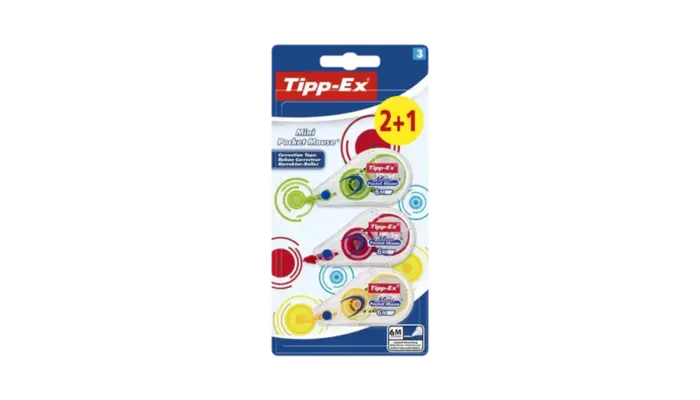 Pack 3 Cintas Correctoras BIC Tipp-Ex Mini Pocket Mouse Fashion