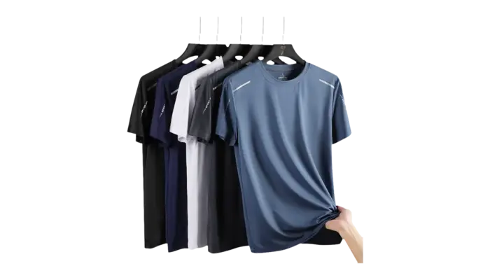 Camiseta Deportiva Manga Corta Hombre Secado Rápido Transpirable