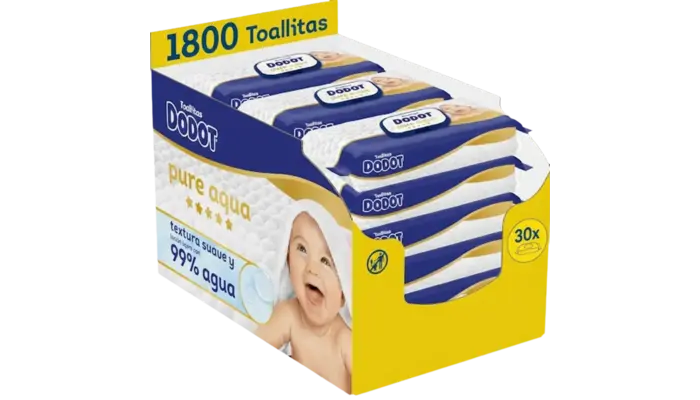 Toallitas Dodot Pure Aqua - Pack Ahorro 1800 Unidades