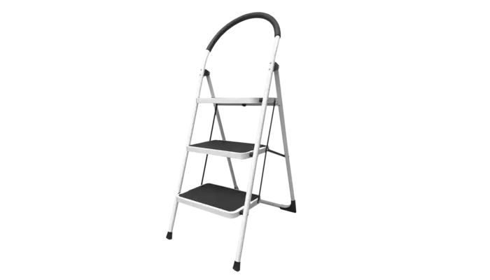 Escalera Plegable Nyana Home 3 Peldaños de Acero Antideslizante