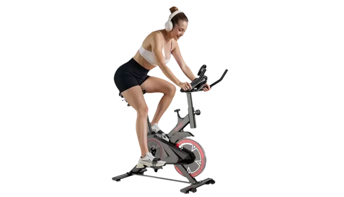 Bicicleta Estática con Pantalla LCD y Volante de Inercia 10kg