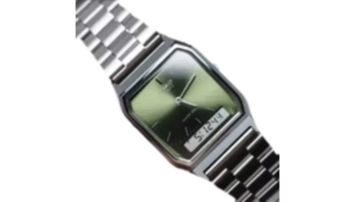 Reloj Casio Vintage Unisex AQ-230A-3AMQYES Esfera Verde