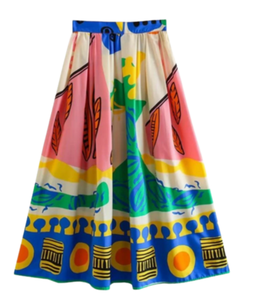 Falda de cintura alta