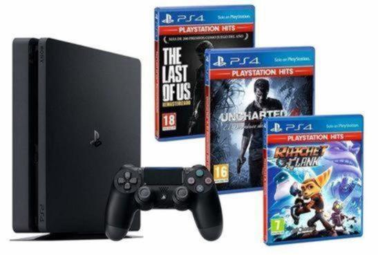 PS4 SLIM 500GB con 3 juegos