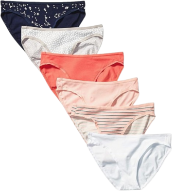 Pack 6 braguitas algodón