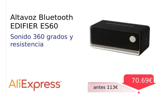 Altavoz Bluetooth Edifier ES60 con Sonido 360 Grados
