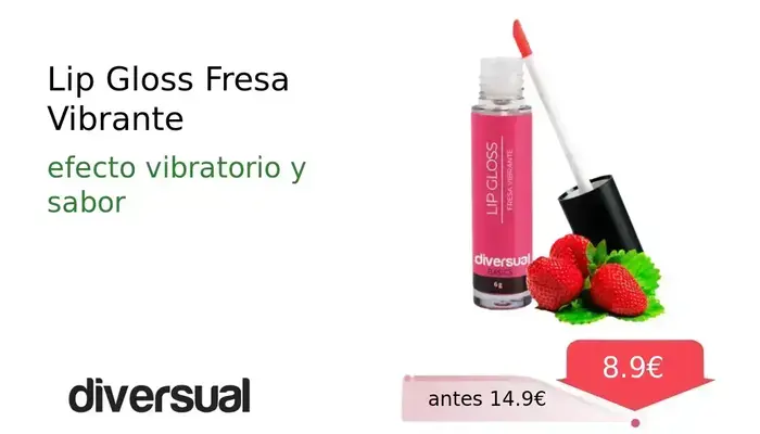 Lip Gloss Fresa Vibrante con Sabor Auténtico