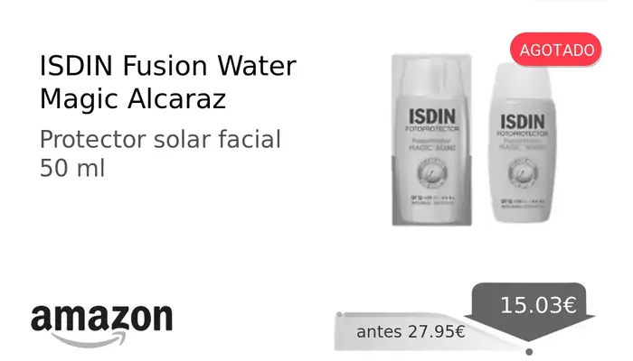 ISDIN Fusion Water Magic Alcaraz Protector Solar Facial Ultraligero