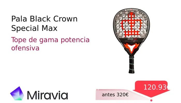 Pala Black Crown Special Max: Potencia y Juego Ofensivo