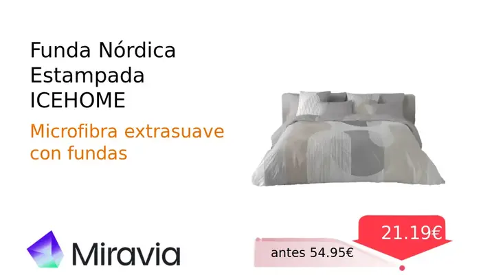 Funda Nórdica Estampada ICEHOME de Microfibra con Estampación Digital