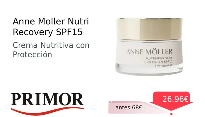 Anne Moller Nutri Recovery Crema Facial Hidratante SPF15