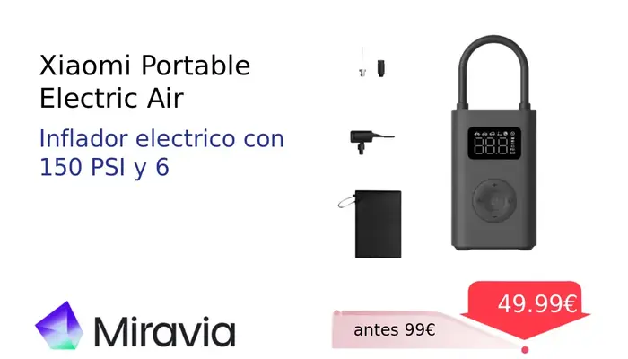 Xiaomi Bomba de Aire Eléctrica Portátil