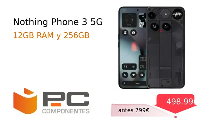 Nothing Phone 3 5G: Pantalla de Vanguardia para Fotógrafos y Gamers