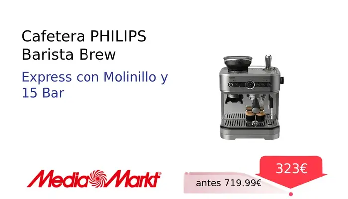 Cafetera Superautomática Philips Barista Brew con Molinillo Integrado