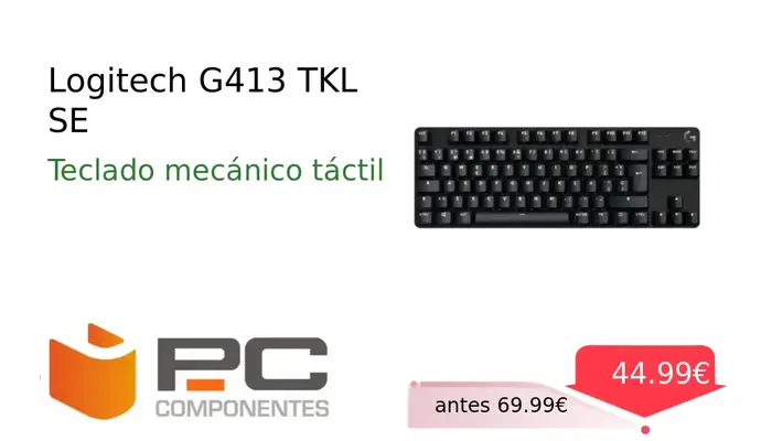 Teclado Mecánico Gaming Logitech G413 TKL SE Retroiluminado