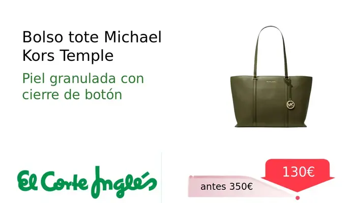 Bolso Tote Michael Kors Temple de Piel para Mujer