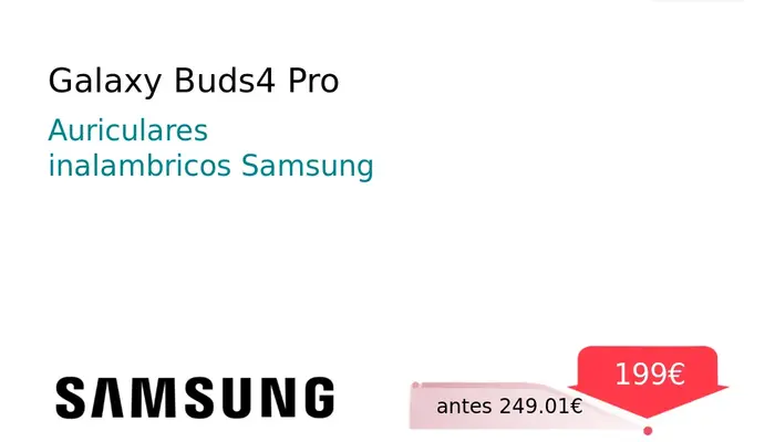Samsung Galaxy Buds4 Pro con Conectividad awin