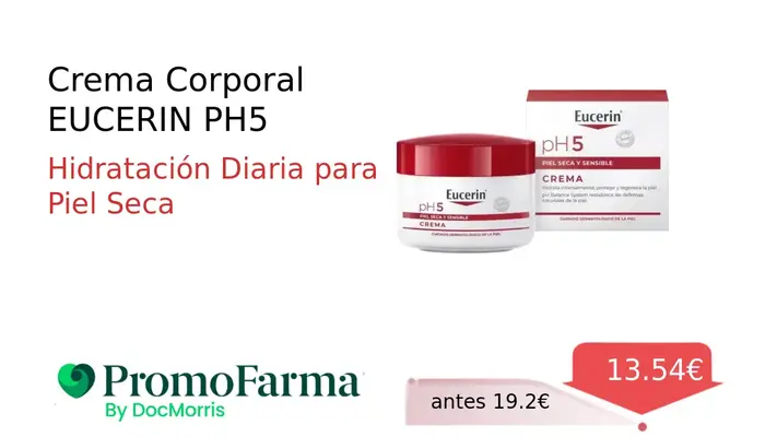 Crema Corporal Eucerin pH5 - Hidratación Profunda para Piel Seca