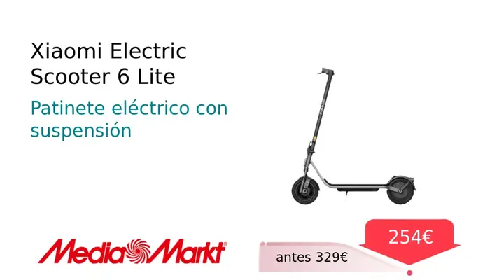 Xiaomi Electric Scooter 6 Lite Patinete Eléctrico