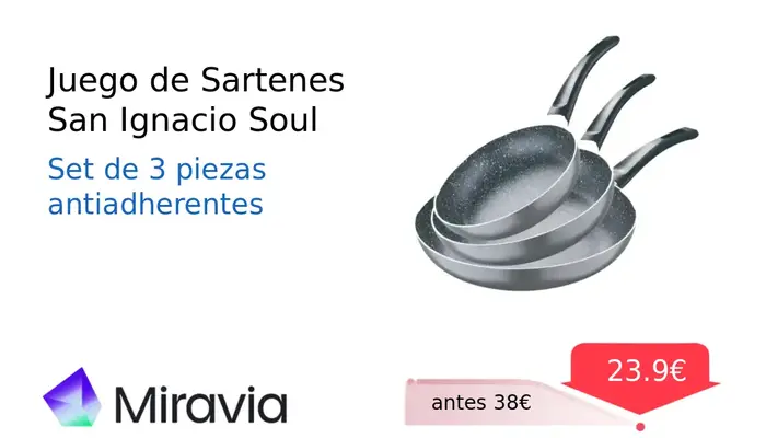 Juego de 3 Sartenes San Ignacio Soul (16, 20, 24 cm)