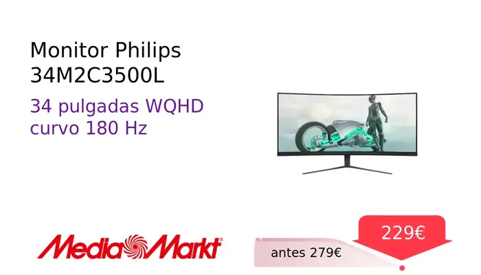Monitor Curvo Philips 34M2C3500L Ultrawide 34 Pulgadas