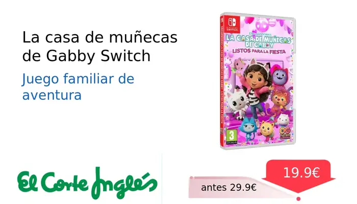 La Casa de Muñecas de Gabby para Nintendo Switch en El Corte Inglés