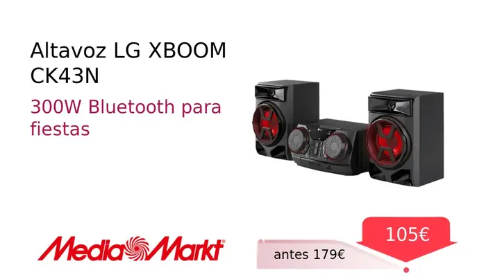 Altavoz LG XBOOM CK43N Negro