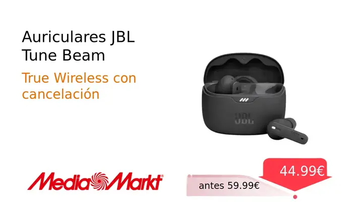 Auriculares JBL Tune Beam con Graves Puros