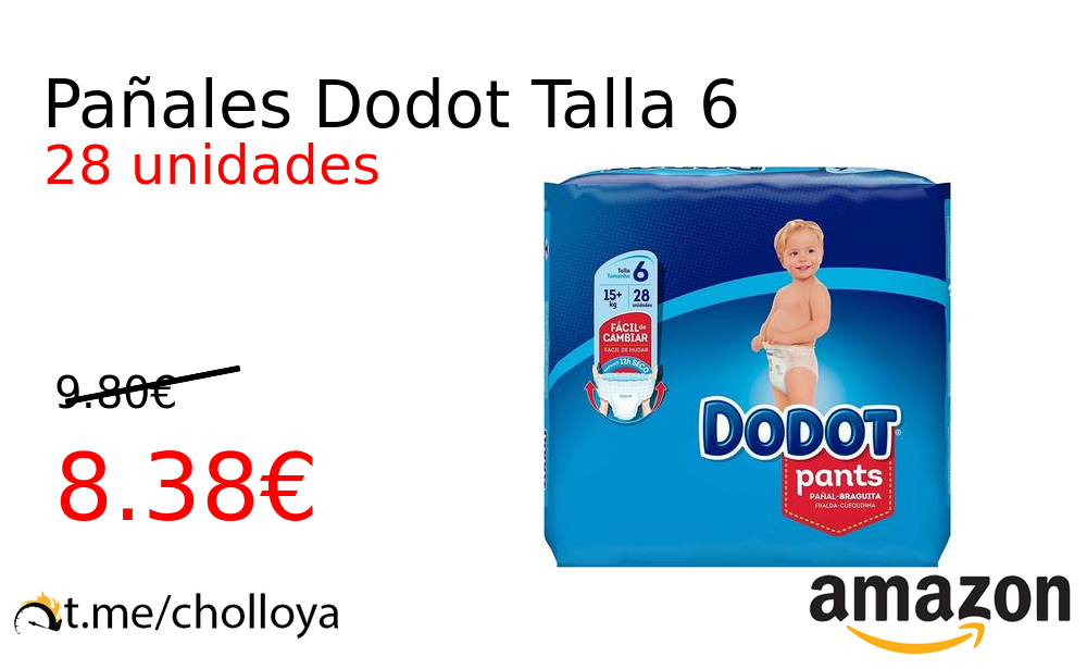 Chollo YA! Pañales Dodot Talla 6